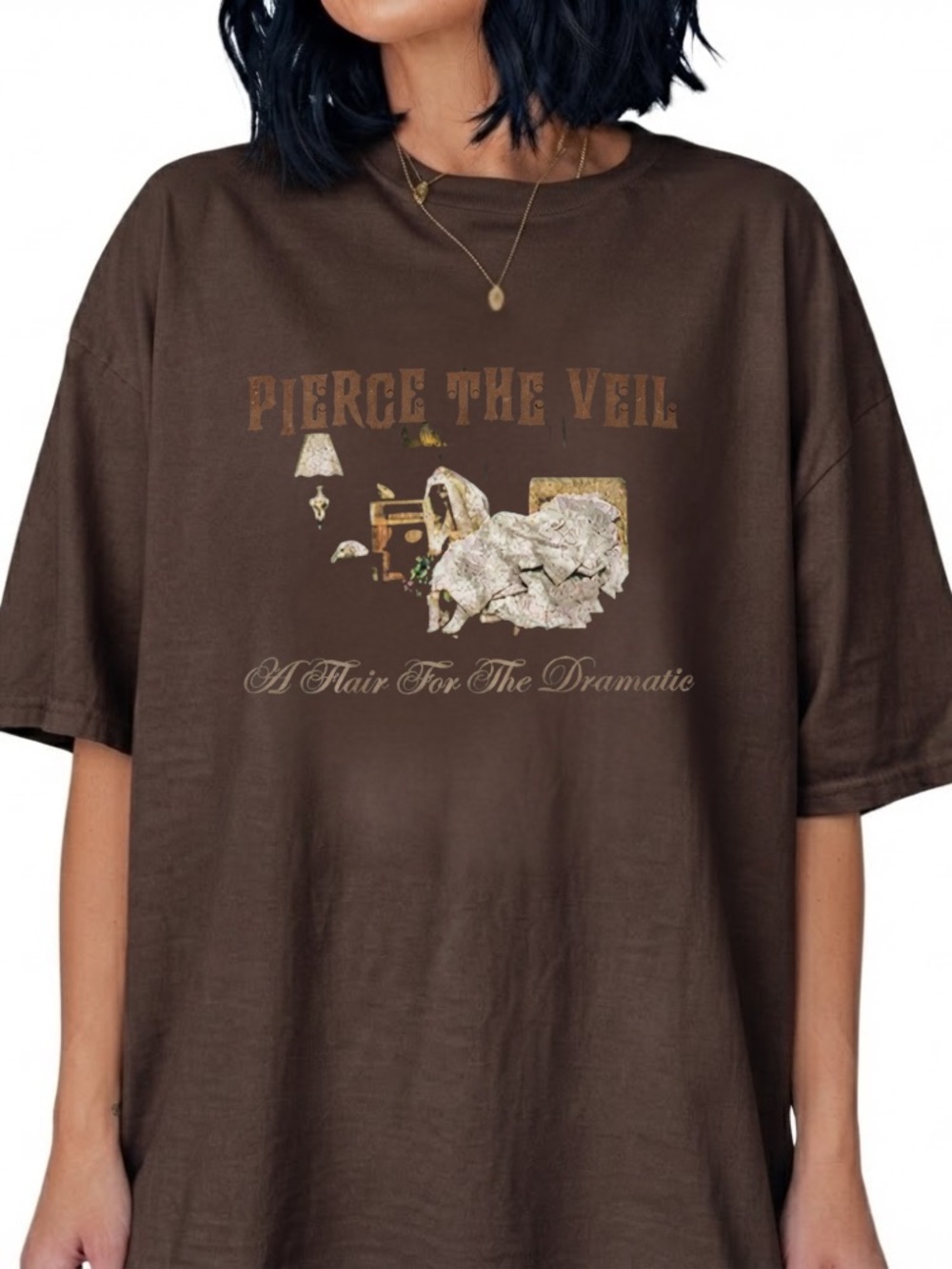 Pierce The Veil A Flair For The Dramatic Album Cover Post-Hardcore Rock Band Tee